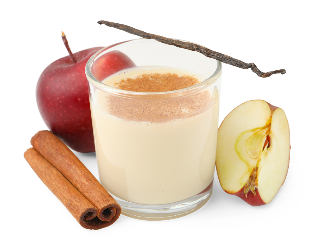 milk cinnamon apple